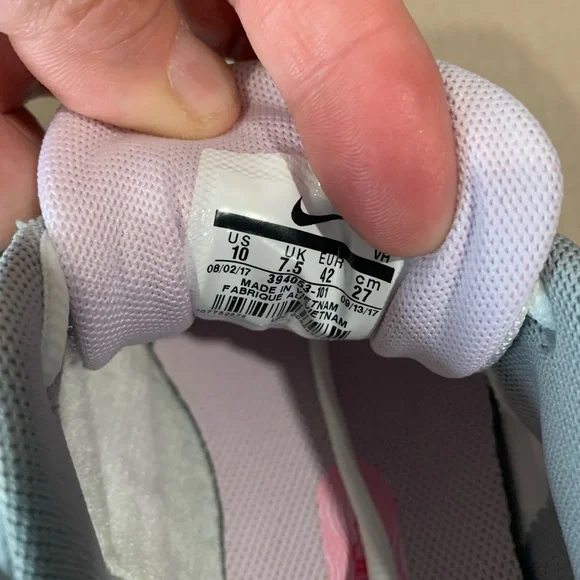 Nike Women's Metallic Silver and Red Sneakers - Picture 7 of 7